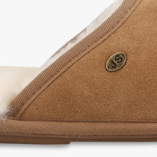 Ladies Shaftsbury Sheepskin Slippers Chestnut Extra Image 4